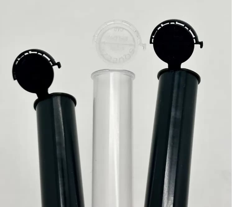 90mm Temper Evident Pre Pop Tube - White