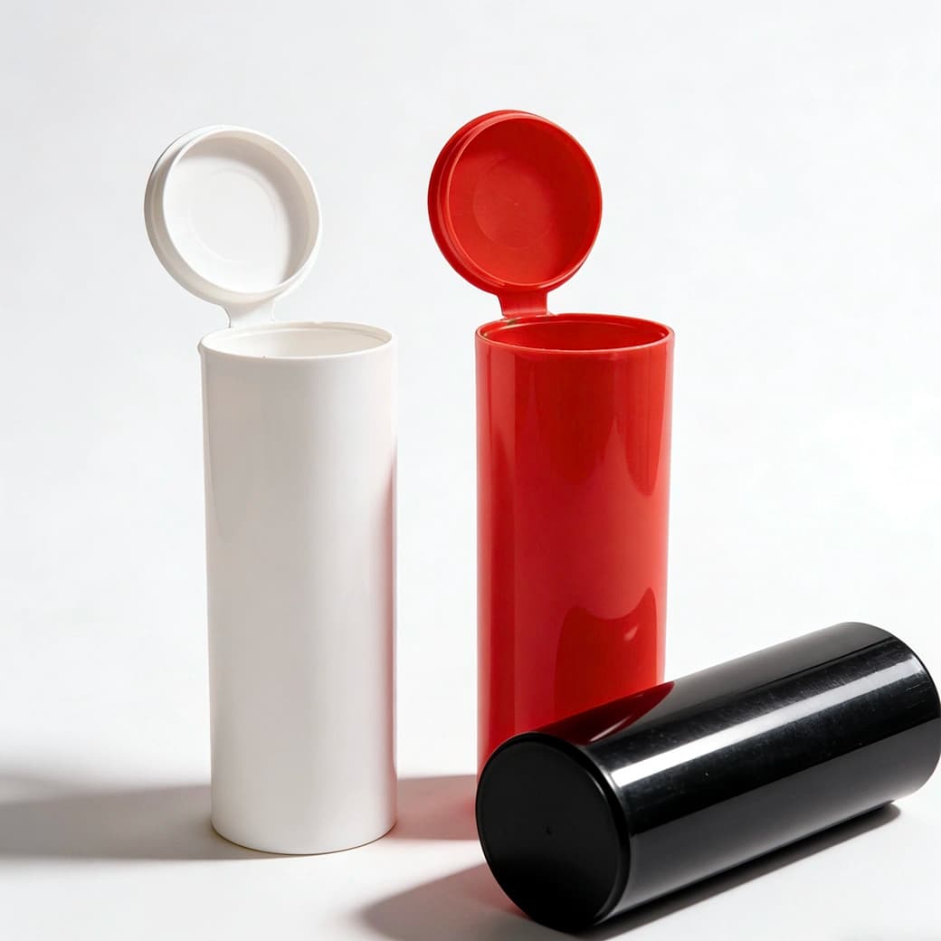 25*80mm Plastic Tube - White